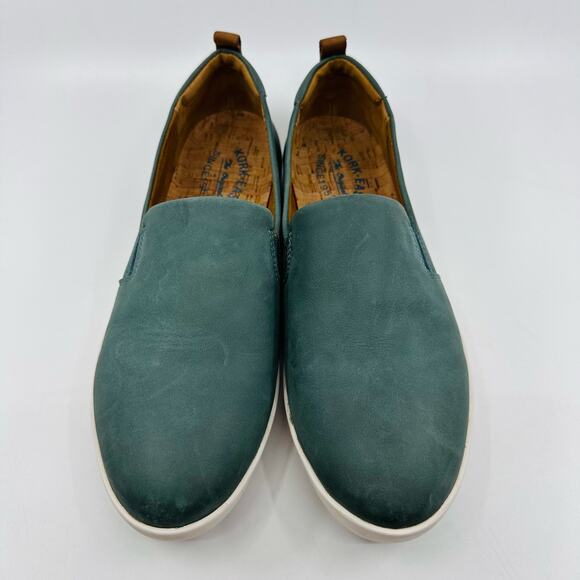 WMNS Kork-Ease Leather Upper Slide-On Shoes "Peyton" Loafer 10M Turquoise CC0E21 - Picture 10 of 10